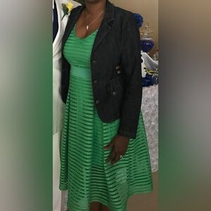 New York & Company Green Midi Dress